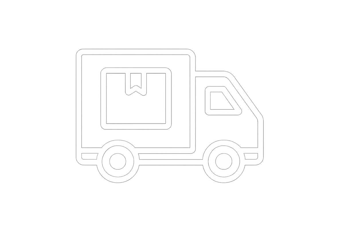 shipping icon in white color 